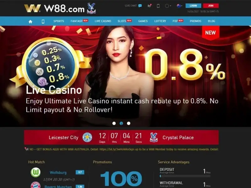 W88 - Cổng game Casino trực tuyến khuyến mãi khủng