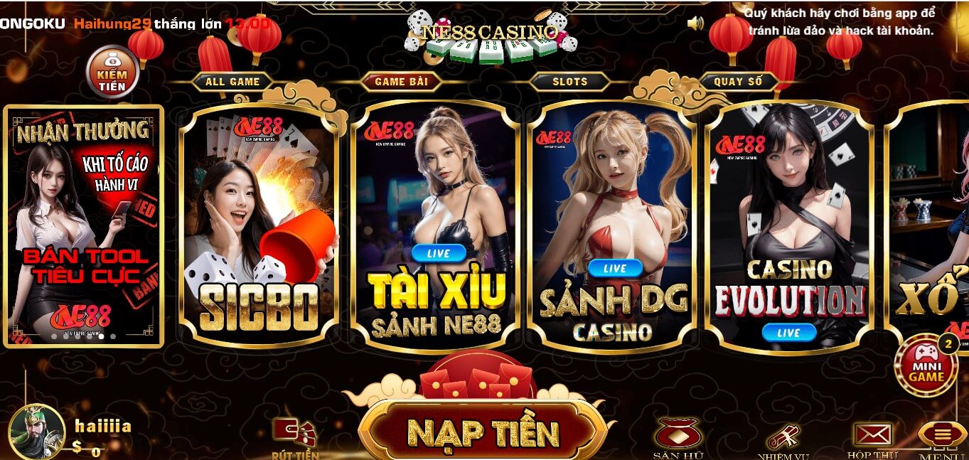 Game bài Ne88 Casino 