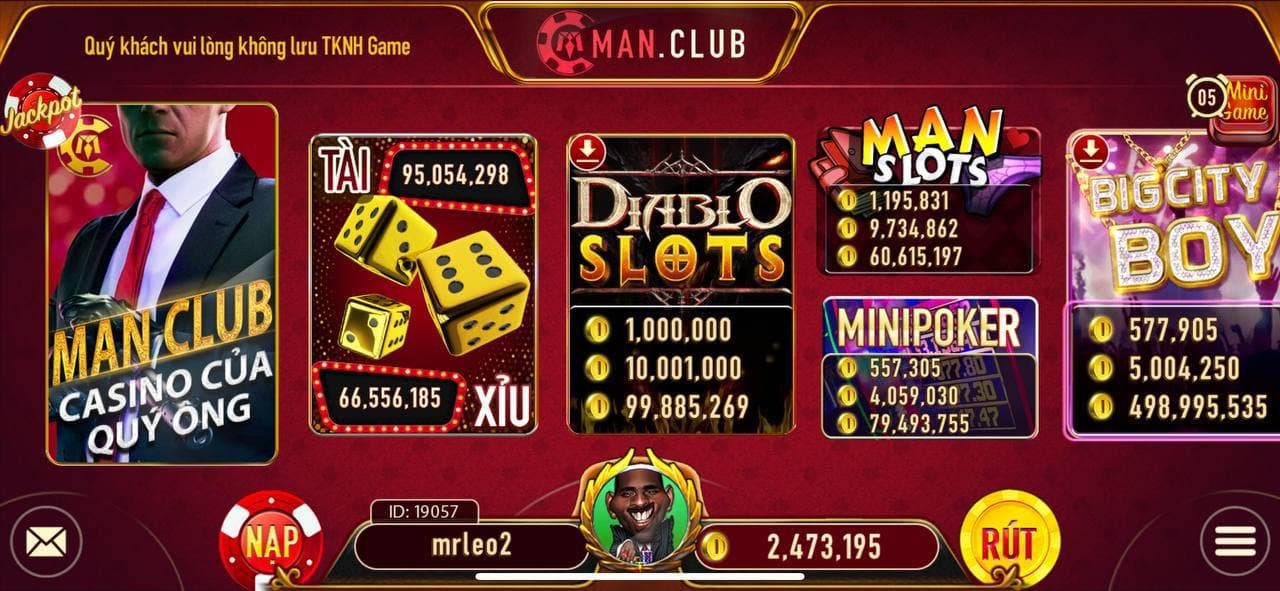 Man Club - Game bài đổi thưởng thẻ cào