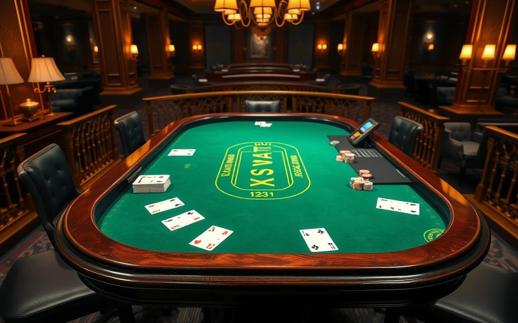 Setup bàn chơi blackjack